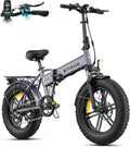 Bicicleta Eléctrica Plegable ENGWE, 48V 13Ah con Batería Extraíble, Autonomía 50-120 km, Neumáticos Gruesos 20''x4.0'', 7 Velocidades para Todo Terreno