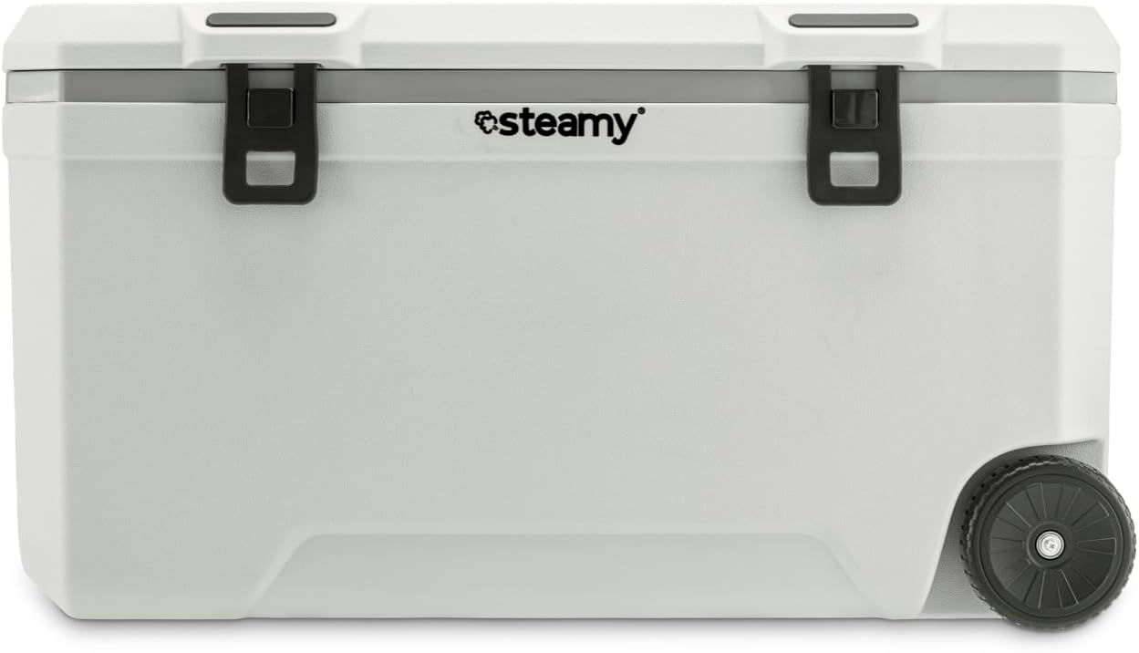 Nevera Portátil con Ruedas, 120L, Blanco