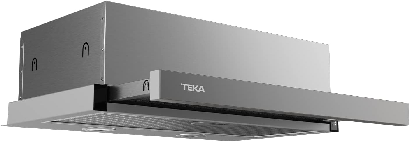 Campana Extractora TEKA 60 cm, Motor Doble, 3 Velocidades, Recirculación, Filtro Carbón, Acero Inoxidable