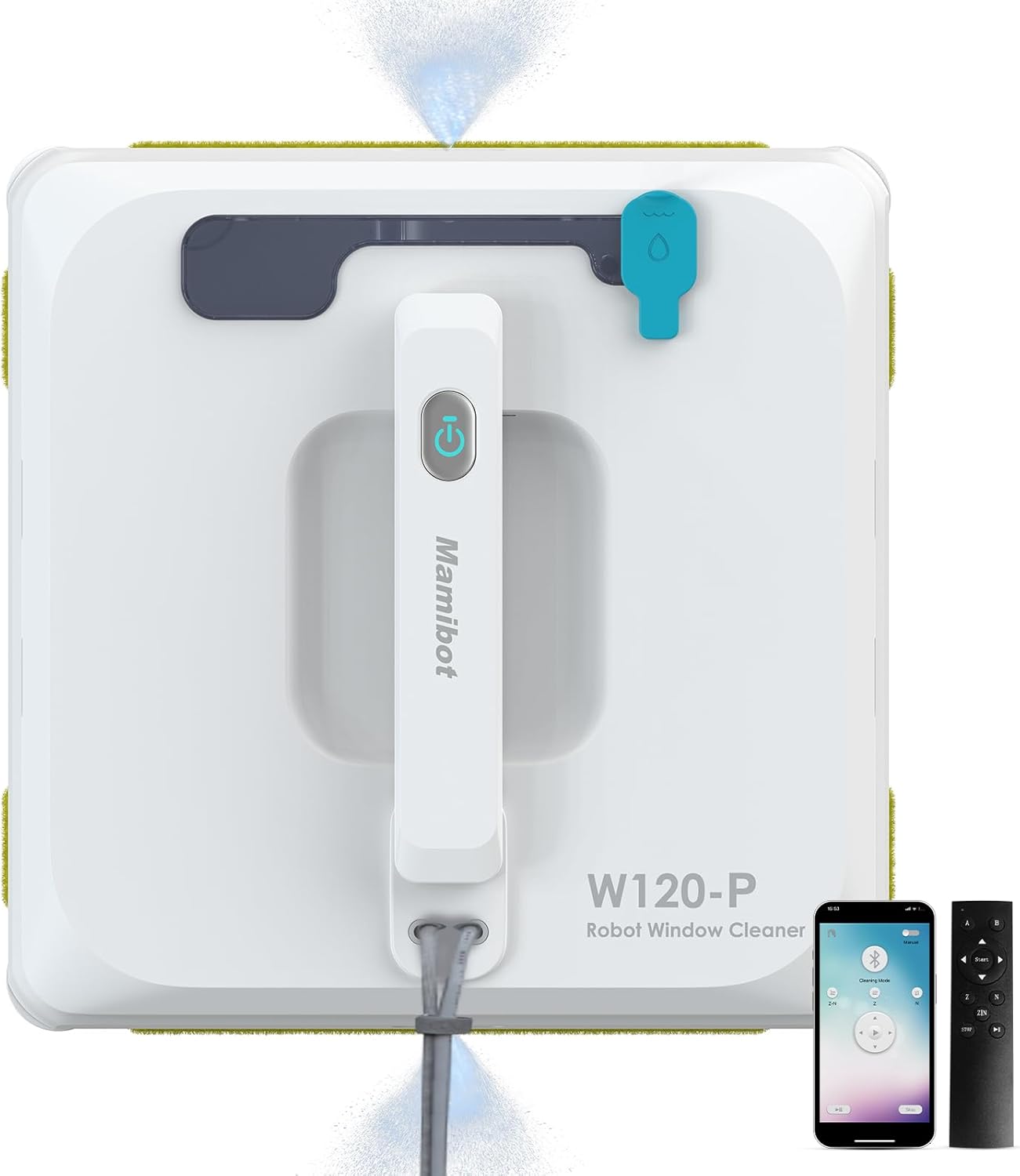 Mamibot W120-P - Robot limpiacristales automático con doble pulverización y sensores anticaídas