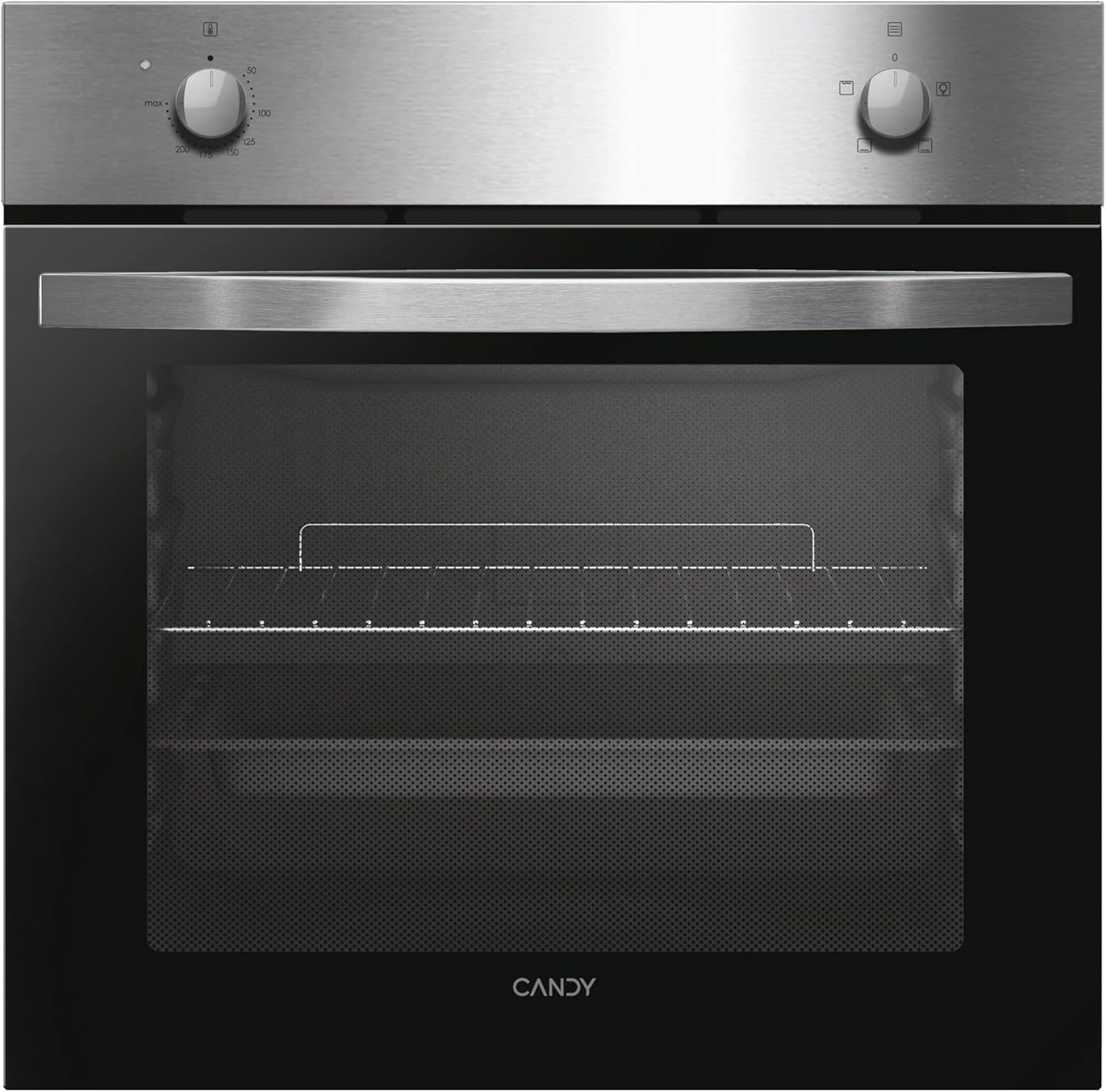 Horno Estático 70L Candy X200, Acero Inoxidable Negro, 2400W